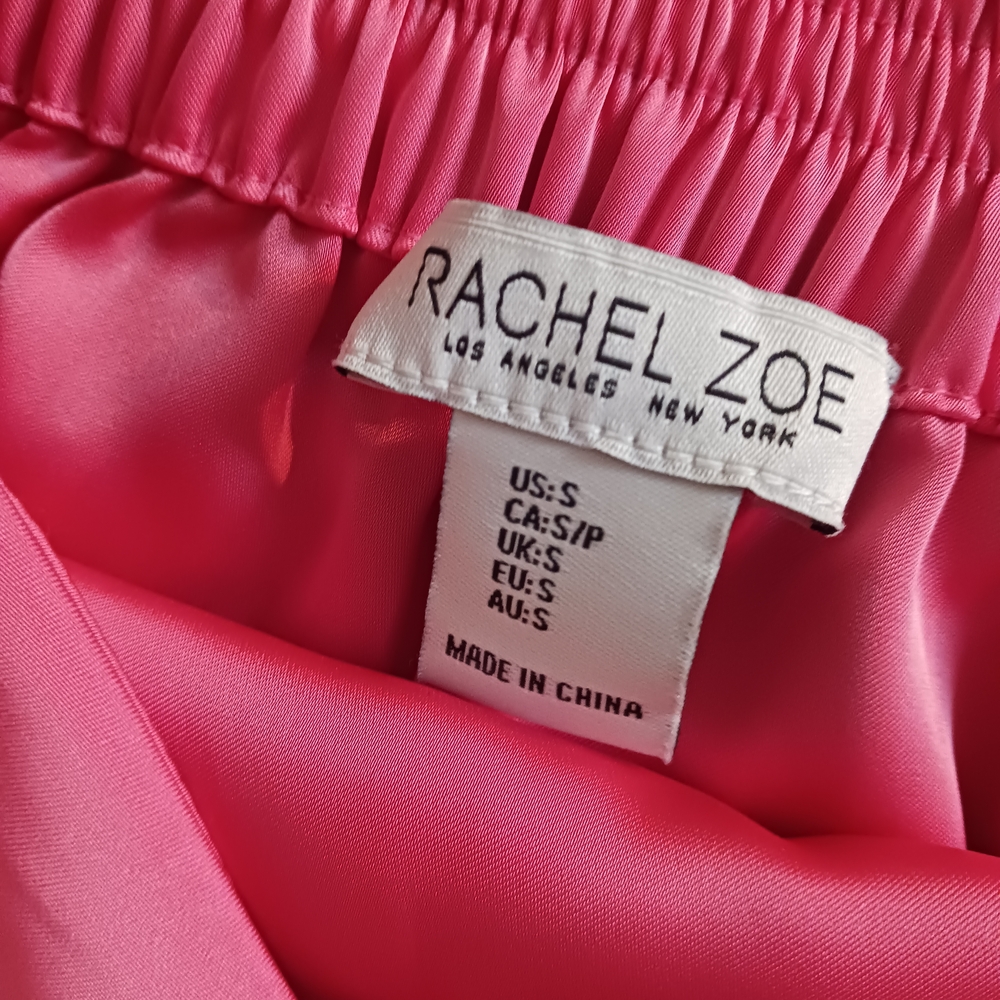 2/$30 DEAL!! Rachel Zoe Fuchsia Satin Skirt - Picture 7 of 8